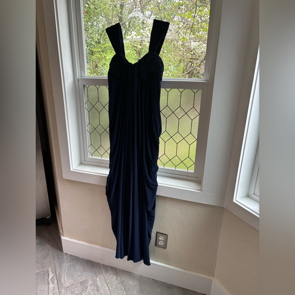 Elegant Navy Blue Evening Dress